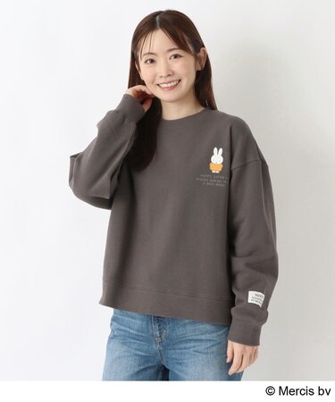 【ワンズテラス限定】Dick Bruna miffy 裏毛サークルプリント長袖プルオーバー
