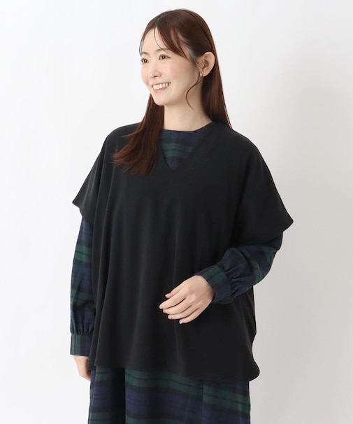 スムースVネックプルオーバーベスト