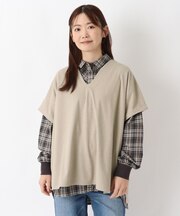 スムースVネックプルオーバーベスト