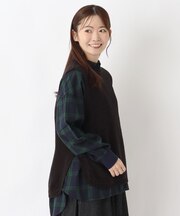 ラウンドヘム サイドスリットベスト