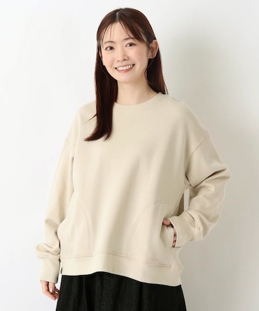 綿裏毛ポケット入りプルオーバー