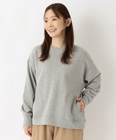 綿裏毛ポケット入りプルオーバー
