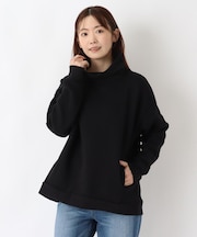 裏起毛オフタートルポケットプルオーバー