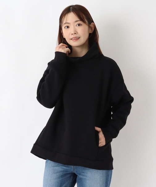 裏起毛オフタートルポケットプルオーバー
