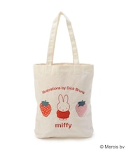 Dick Bruna miffy 刺繍トート strawberry&tulip