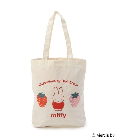 Dick Bruna miffy 刺繍トート strawberry&tulip