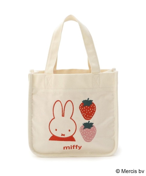 【先行販売】Dick Bruna miffy 刺繍ミニトート strawberry&tulip