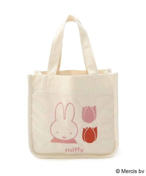 Dick Bruna miffy 刺繍ミニトート strawberry&tulip