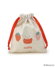 【先行販売】Dick Bruna miffy 刺繍巾着 strawberry&tulip