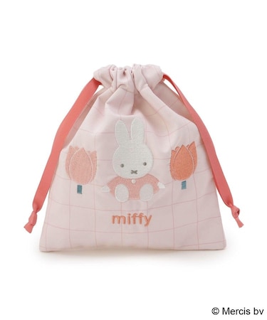 【先行販売】Dick Bruna miffy 刺繍巾着 strawberry&tulip