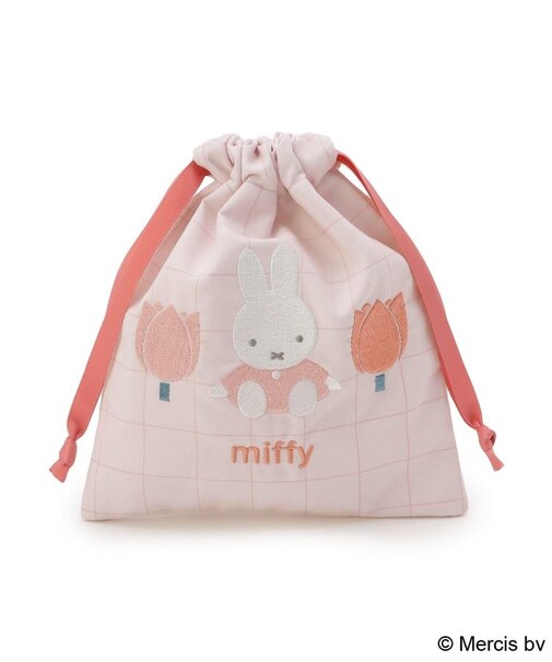 【先行販売】Dick Bruna miffy 刺繍巾着 strawberry&tulip
