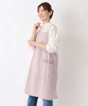 【ワンズテラスオリジナル】ヘリンボーン刺繍 エプロン フラワー