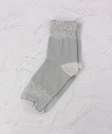 ◆あなたに優しい 表コットン100% レース クォーターソックス