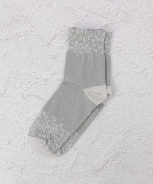 ◆あなたに優しい 表コットン100% レース クォーターソックス