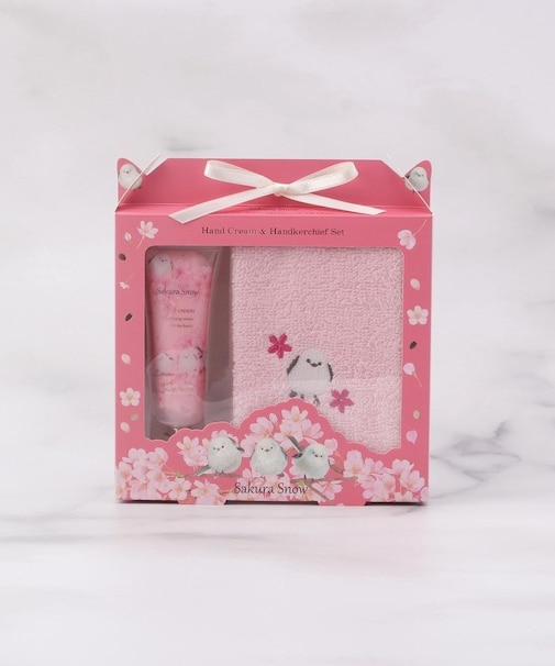 サクラスノー ハンカチハンドクリームセット
