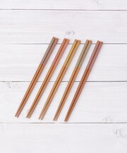 イシダ 客用箸抗菌スス竹クルル 5膳入 23cm