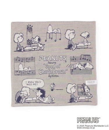 ◆SNOOPY 三重ガーゼハンカチ ピアノ