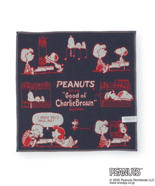 ◆SNOOPY 三重ガーゼハンカチ ピアノ