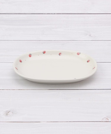 ◆【ワンズテラスオリジナル】つぶ苺 楕円皿