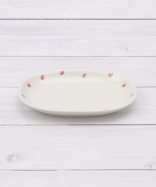 ◆【ワンズテラスオリジナル】つぶ苺 楕円皿