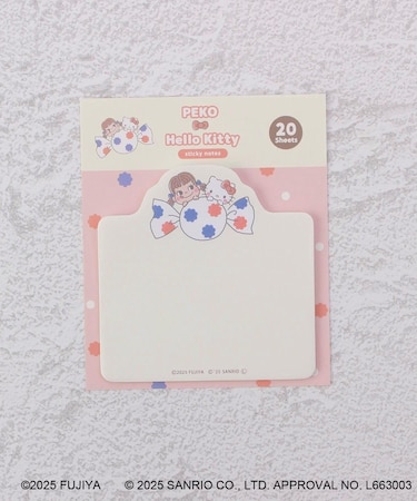 ◆サンリオキャラクターズ 型抜き付箋 ペコちゃん