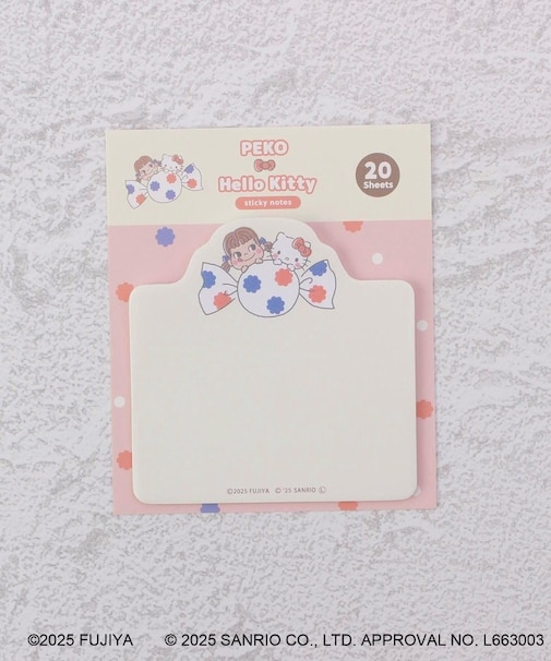 ◆サンリオキャラクターズ 型抜き付箋 ペコちゃん