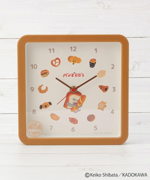 ◆パンどろぼう スクエアウォールクロック