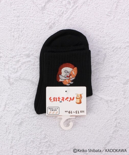 ◆パンどろぼう リブ刺繍キッズソックス