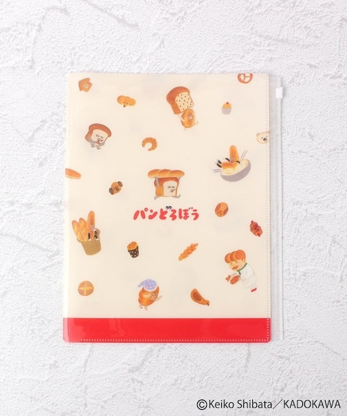 ◆パンどろぼう ファスナー付6ポケットクリアファイル