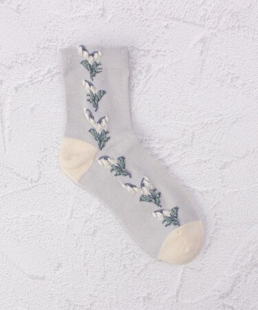 ◆あなたに優しい シルク入スズラン クォーターソックス