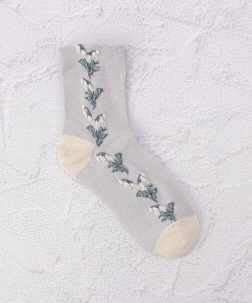 ◆あなたに優しい シルク入スズラン クォーターソックス