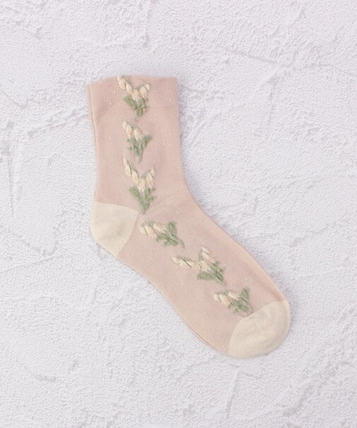 ◆あなたに優しい シルク入スズラン クォーターソックス