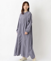 綿レーヨン ランダムタックワンピース