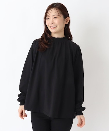 コットンシャーリング 長袖ラグランプルオーバー