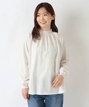 コットンシャーリング 長袖ラグランプルオーバー