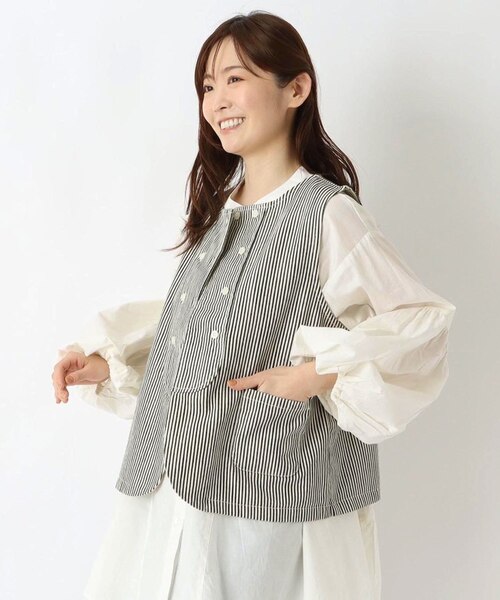 ダブルボタン前開きベスト｜ワンズテラスの通販｜&mall（アンドモール