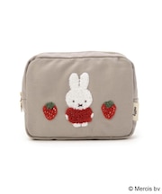 Dick Bruna miffy スクエアポーチ strawberry&tulip