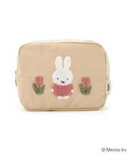 Dick Bruna miffy スクエアポーチ strawberry&tulip