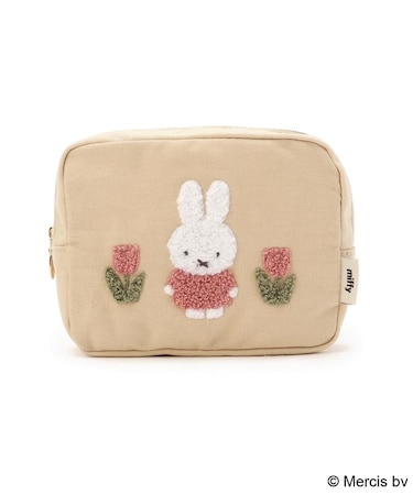 Dick Bruna miffy スクエアポーチ strawberry&tulip