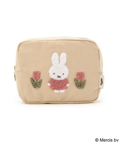 Dick Bruna miffy スクエアポーチ strawberry&tulip