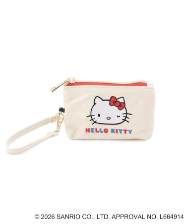 【ワンズテラス限定】ハローキティ リール付刺繍パスケース