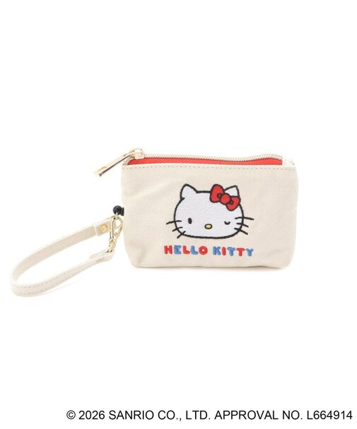 【ワンズテラス限定】ハローキティ リール付刺繍パスケース