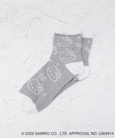◆【ワンズテラス限定】ハローキティ 逆スパ クォーターソックス