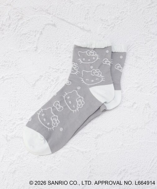 ◆【ワンズテラス限定】ハローキティ 逆スパ クォーターソックス