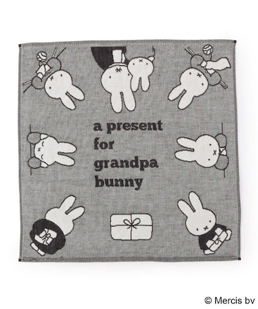 ◆Dick Bruna miffy 三重ガーゼハンカチ モノクロ