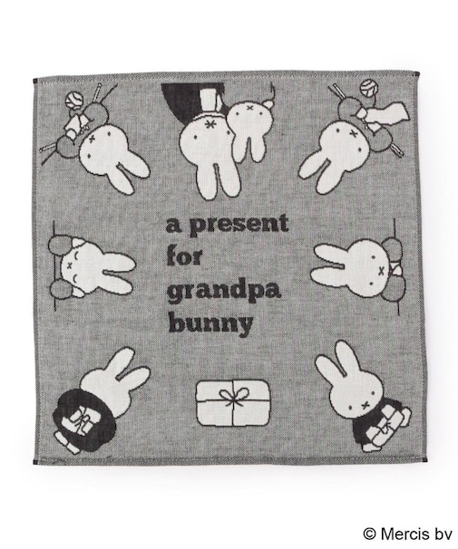 ◆Dick Bruna miffy 三重ガーゼハンカチ モノクロ