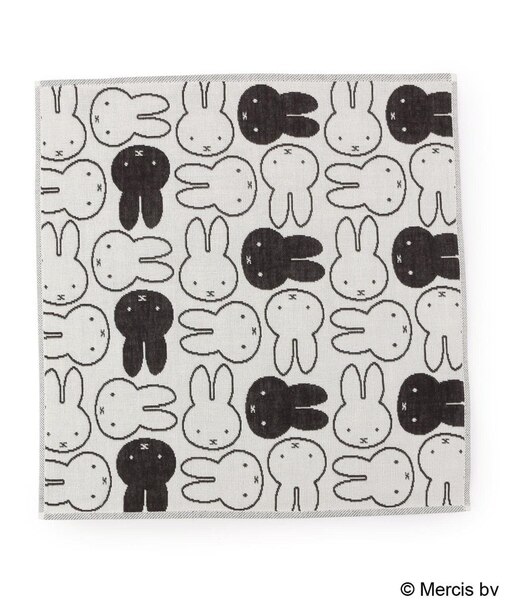 ◆Dick Bruna miffy 三重ガーゼハンカチ モノクロ