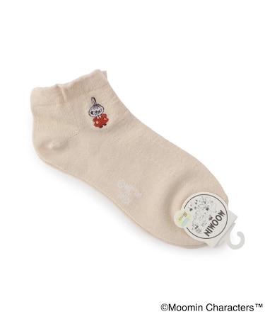 ◆MOOMIN アンクルソックス 麻入タック ストライプ