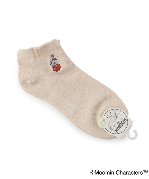 ◆MOOMIN アンクルソックス 麻入タック ストライプ