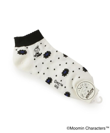◆MOOMIN アンクルソックス 花ドット ミイ刺繍
